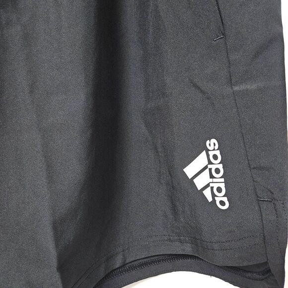 NWT Adidas AeroReady Shorts Men's 2XL BLK Zip Pocket Running Performance HF7204 - Picture 4 of 9